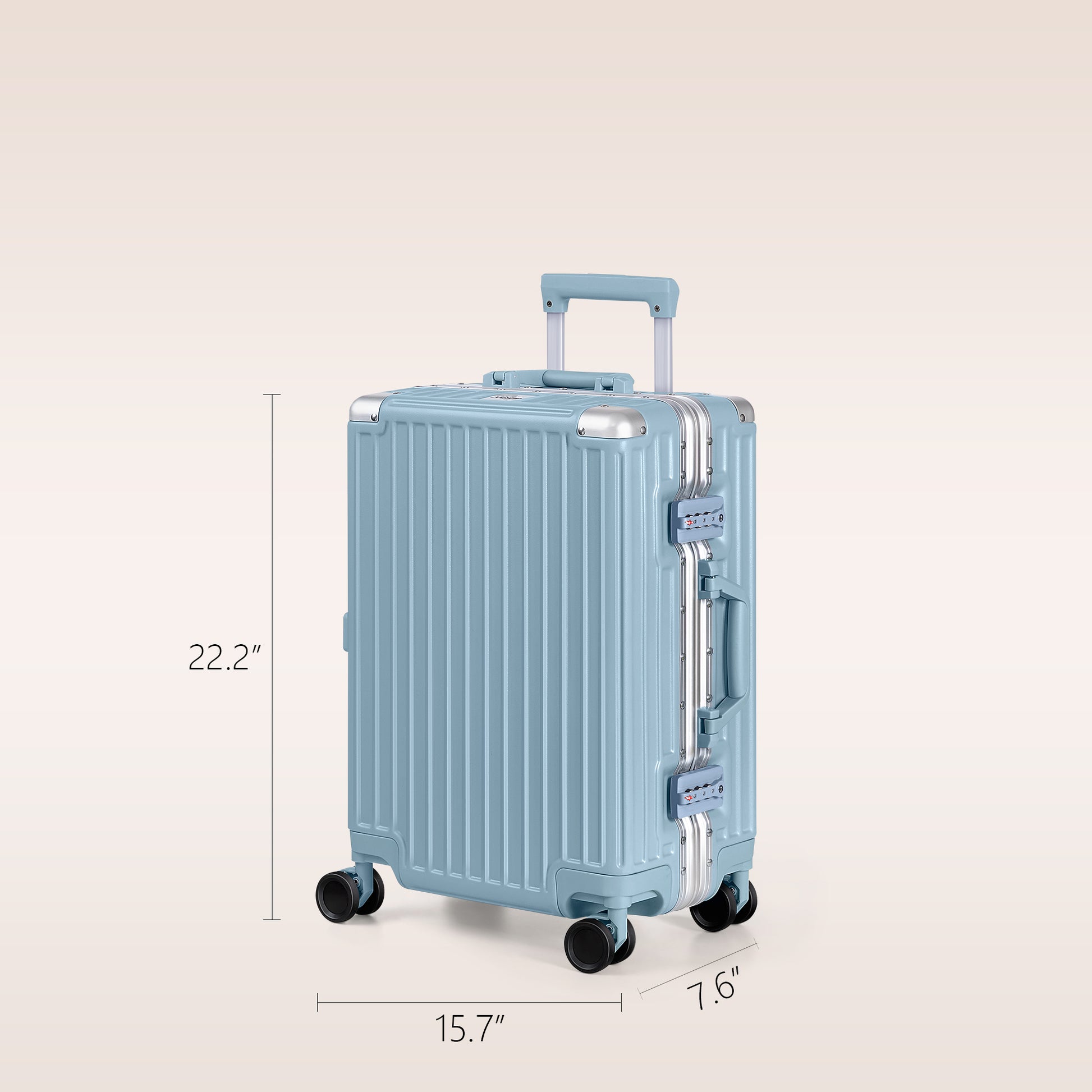 AnyZip Carry On Luggage: Aluminum Edition